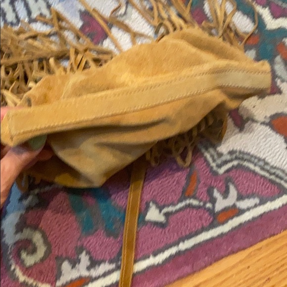 Wilfred Free Tan Suede Fringe Purse - Picture 7 of 7